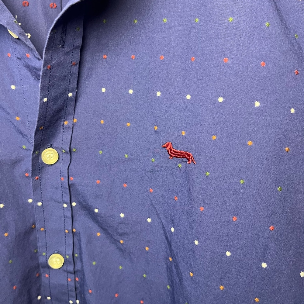 Harmont & Blaine 100% Navy Blue Patterned Shirt (Inv. #001) - Picture 6 of 14